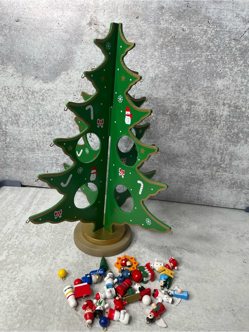 Vintage Kurt Adler Wooden Christmas Tree Decoration 28 Ornaments